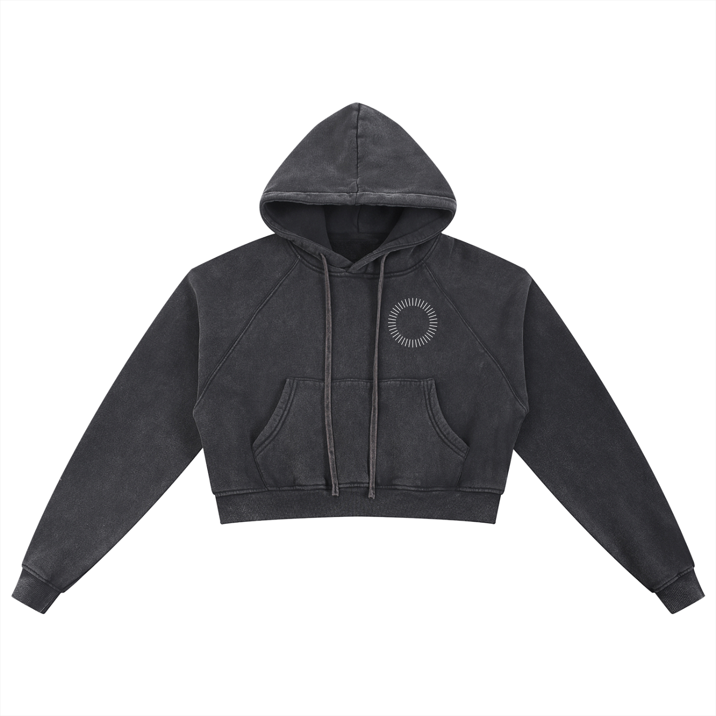 RUN CLUB Snow Washed Cropped Hoodie