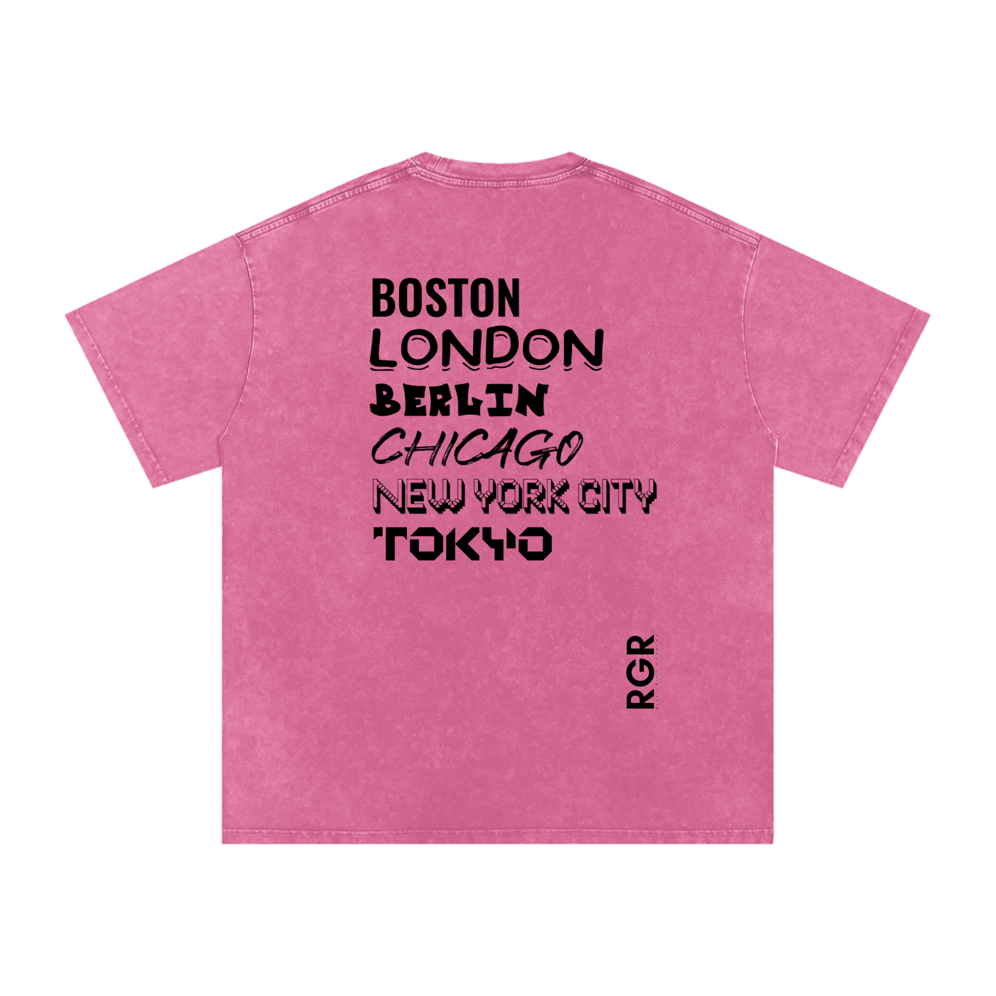 The Big 6 Marathons Washed Oversized Cotton T-Shirt