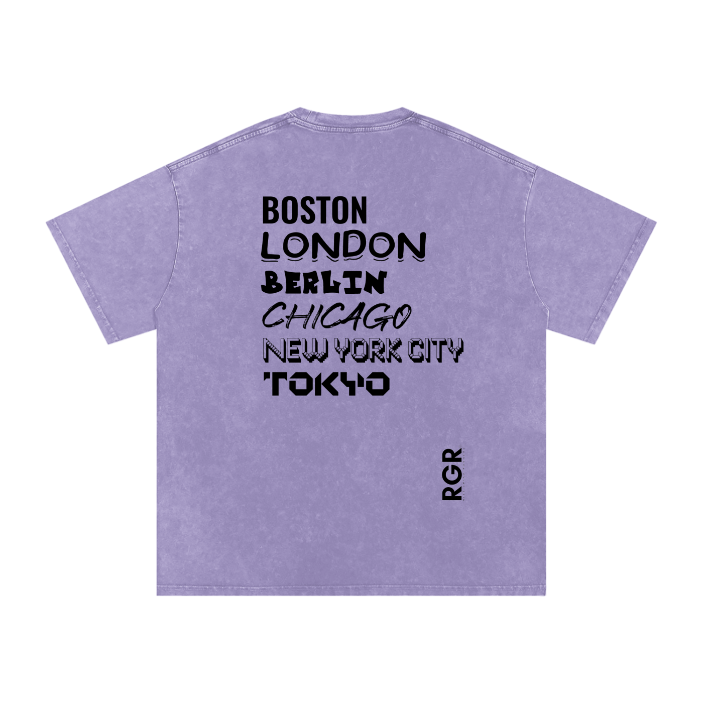 The Big 6 Marathons Washed Oversized Cotton T-Shirt