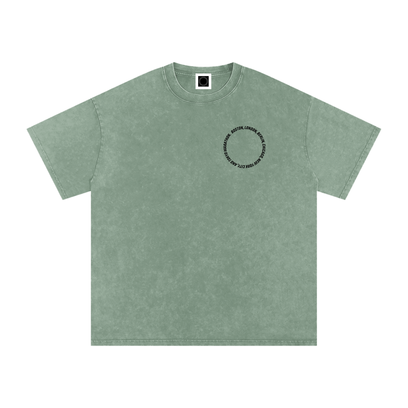 The Big 6 Marathons Washed Oversized Cotton T-Shirt