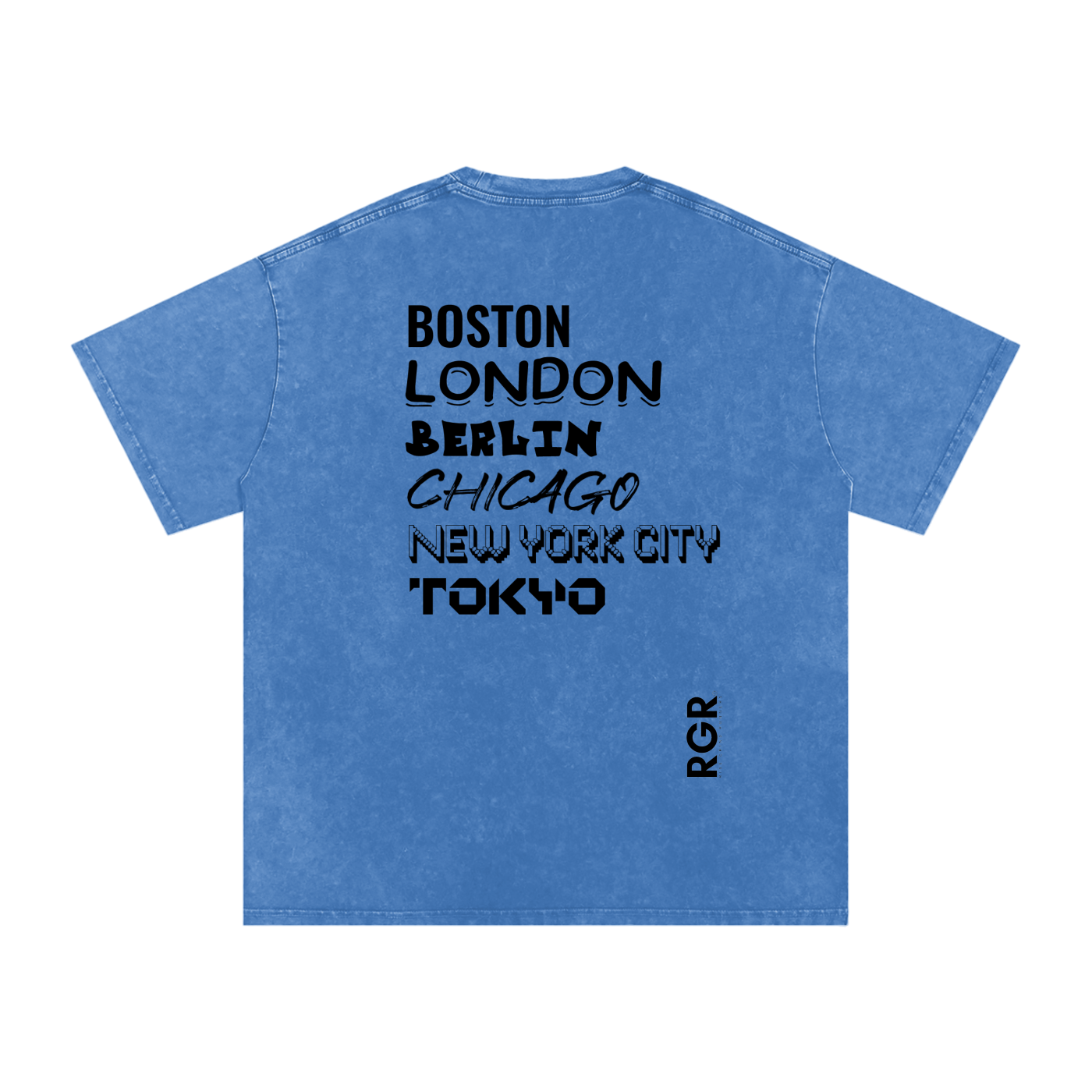 The Big 6 Marathons Washed Oversized Cotton T-Shirt