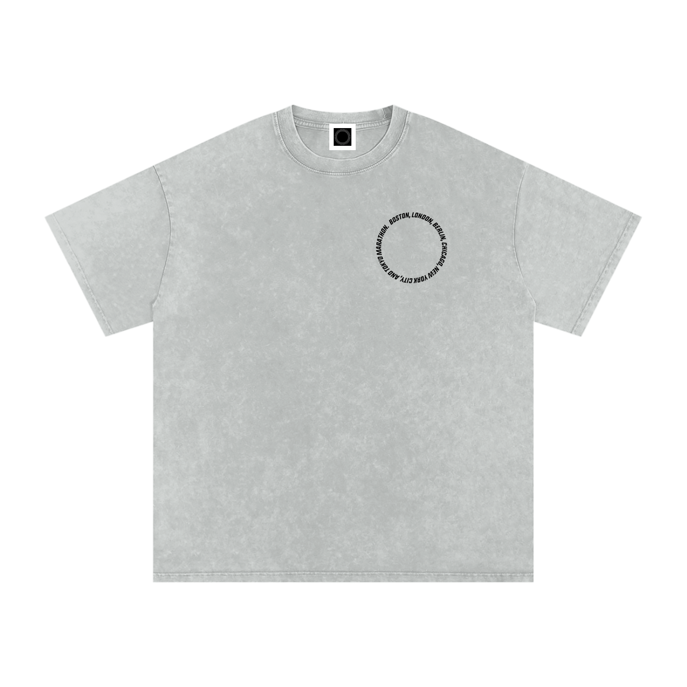 The Big 6 Marathons Washed Oversized Cotton T-Shirt