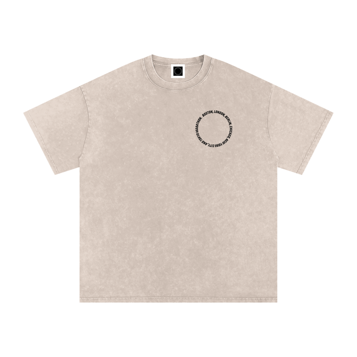 The Big 6 Marathons Washed Oversized Cotton T-Shirt