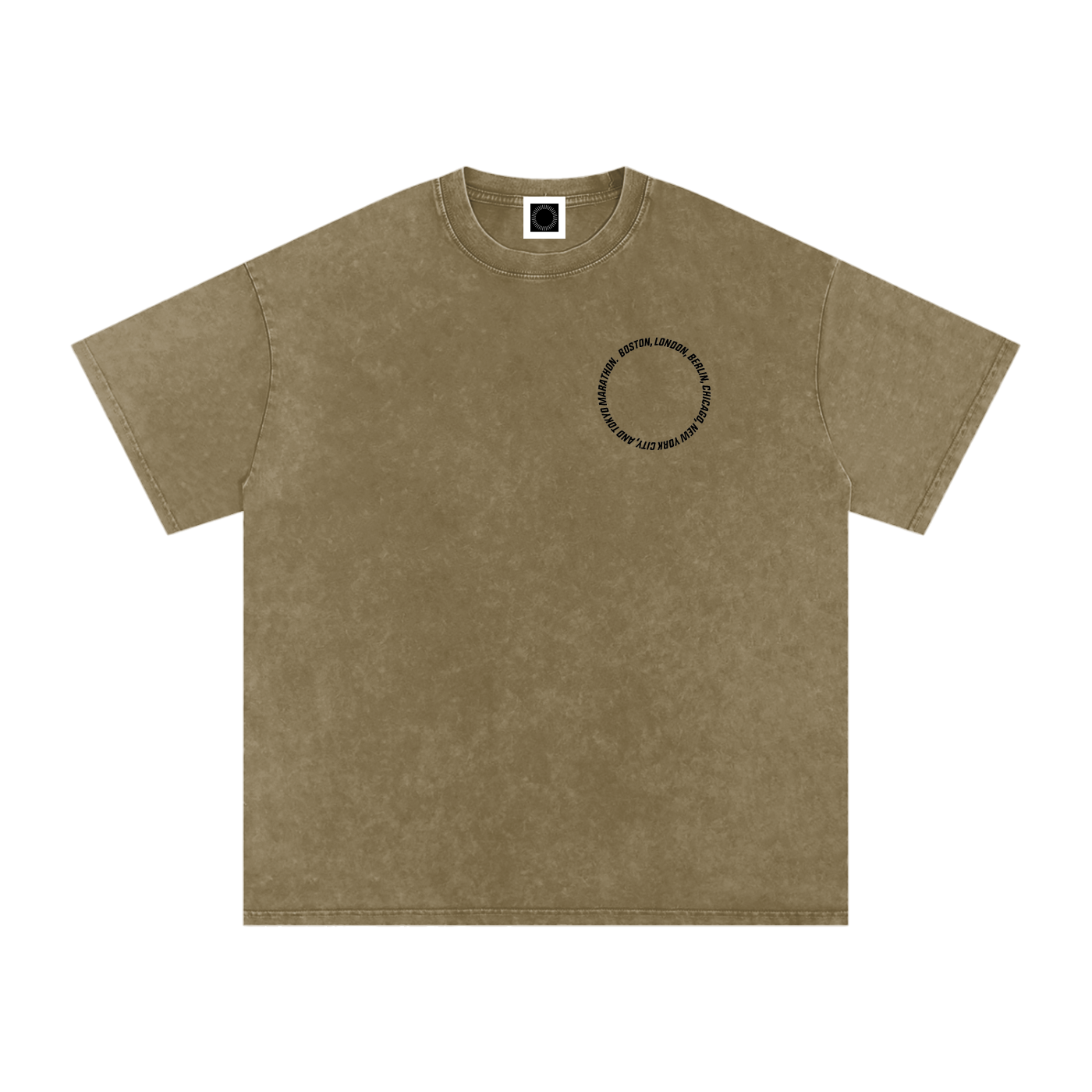 The Big 6 Marathons Washed Oversized Cotton T-Shirt