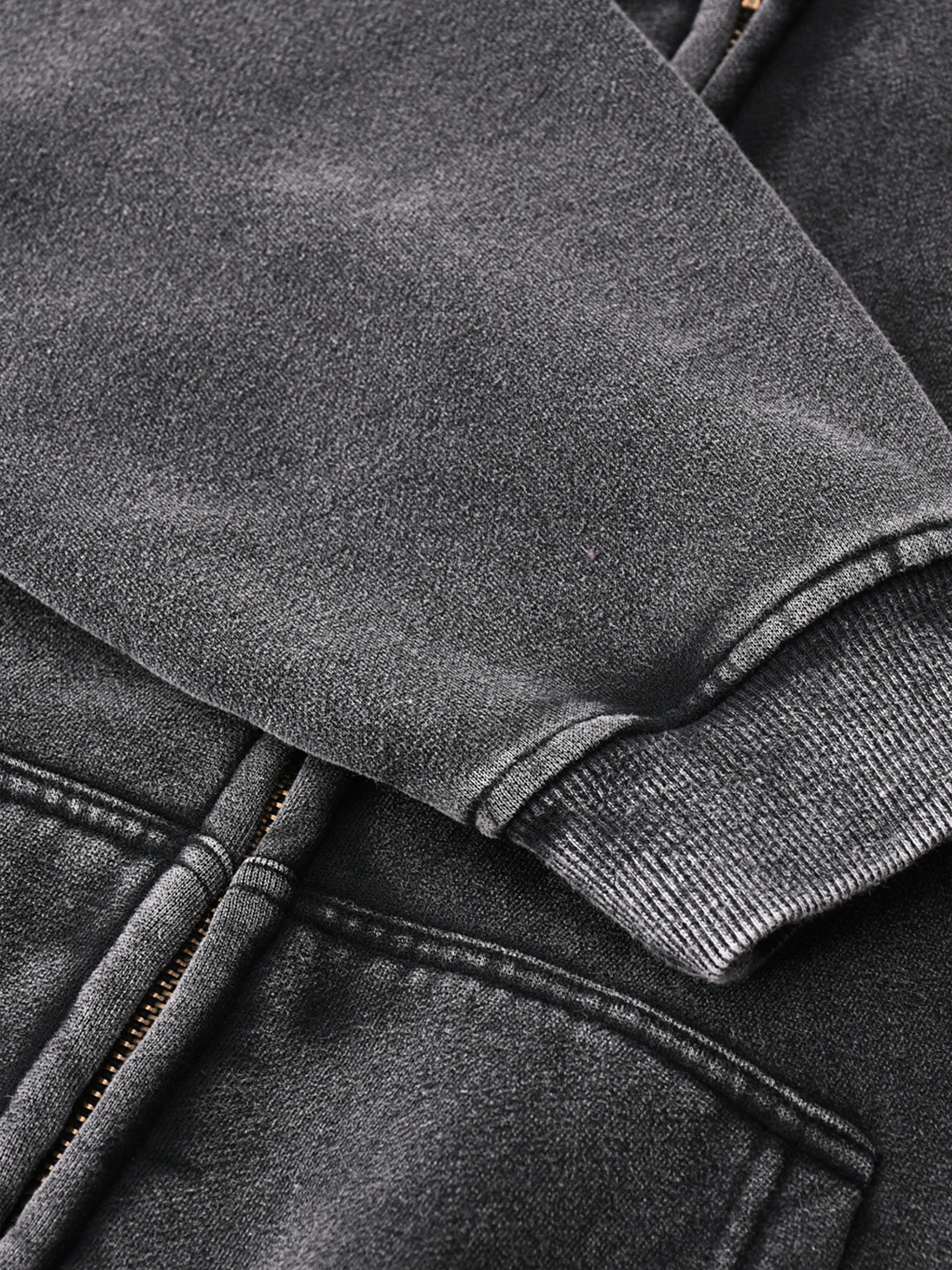 RGR Zip-Through Boxy Fleece Hoodie