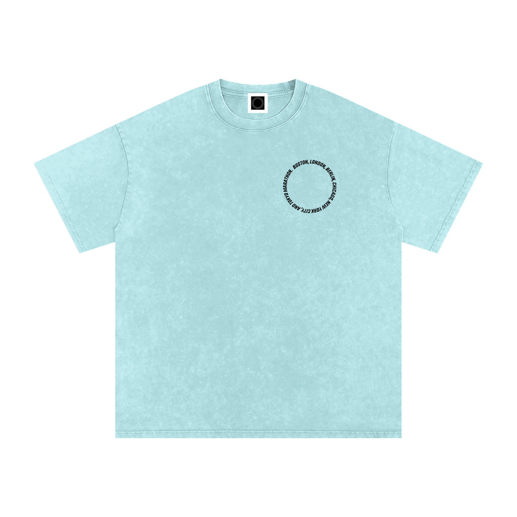 The Big 6 Marathons Washed Oversized Cotton T-Shirt