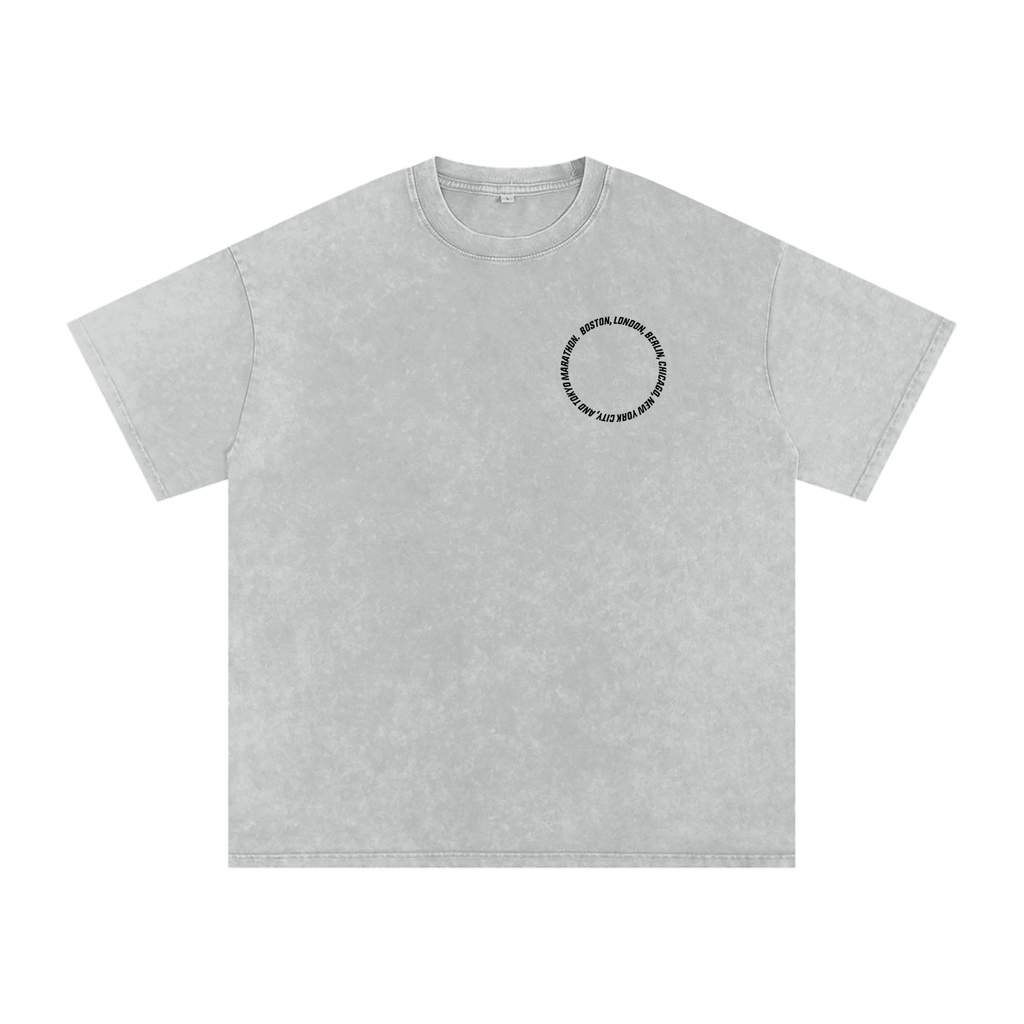 The Big 6 Marathons Washed Oversized Cotton T-Shirt