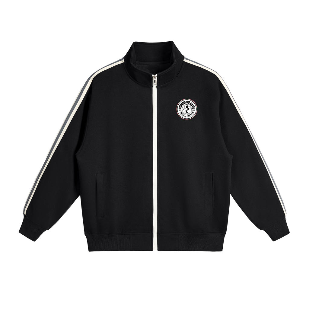 Contrast Side-Stripe Stand Collar  Jacket