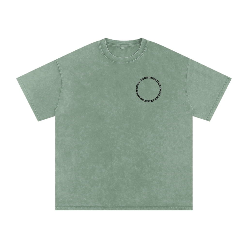 The Big 6 Marathons Washed Oversized Cotton T-Shirt
