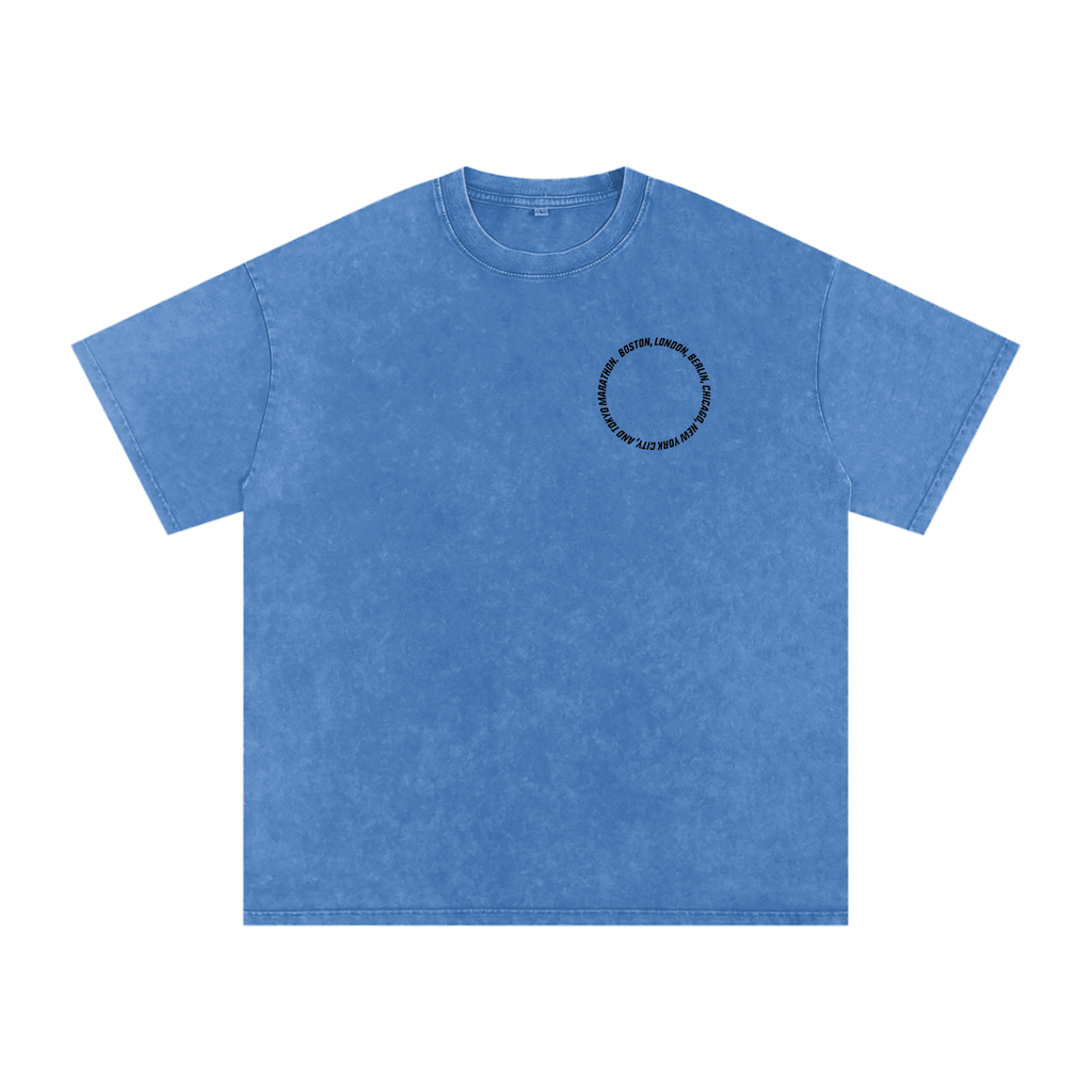 The Big 6 Marathons Washed Oversized Cotton T-Shirt