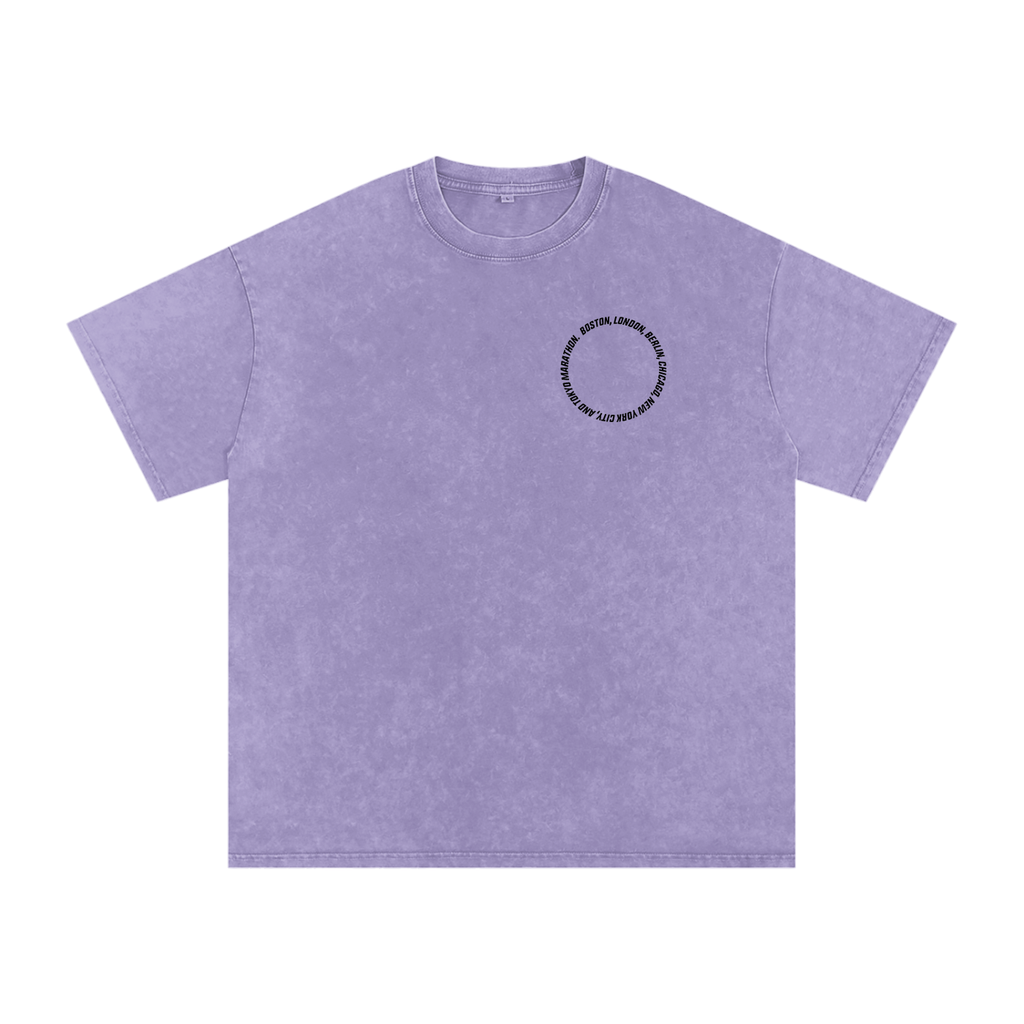 The Big 6 Marathons Washed Oversized Cotton T-Shirt