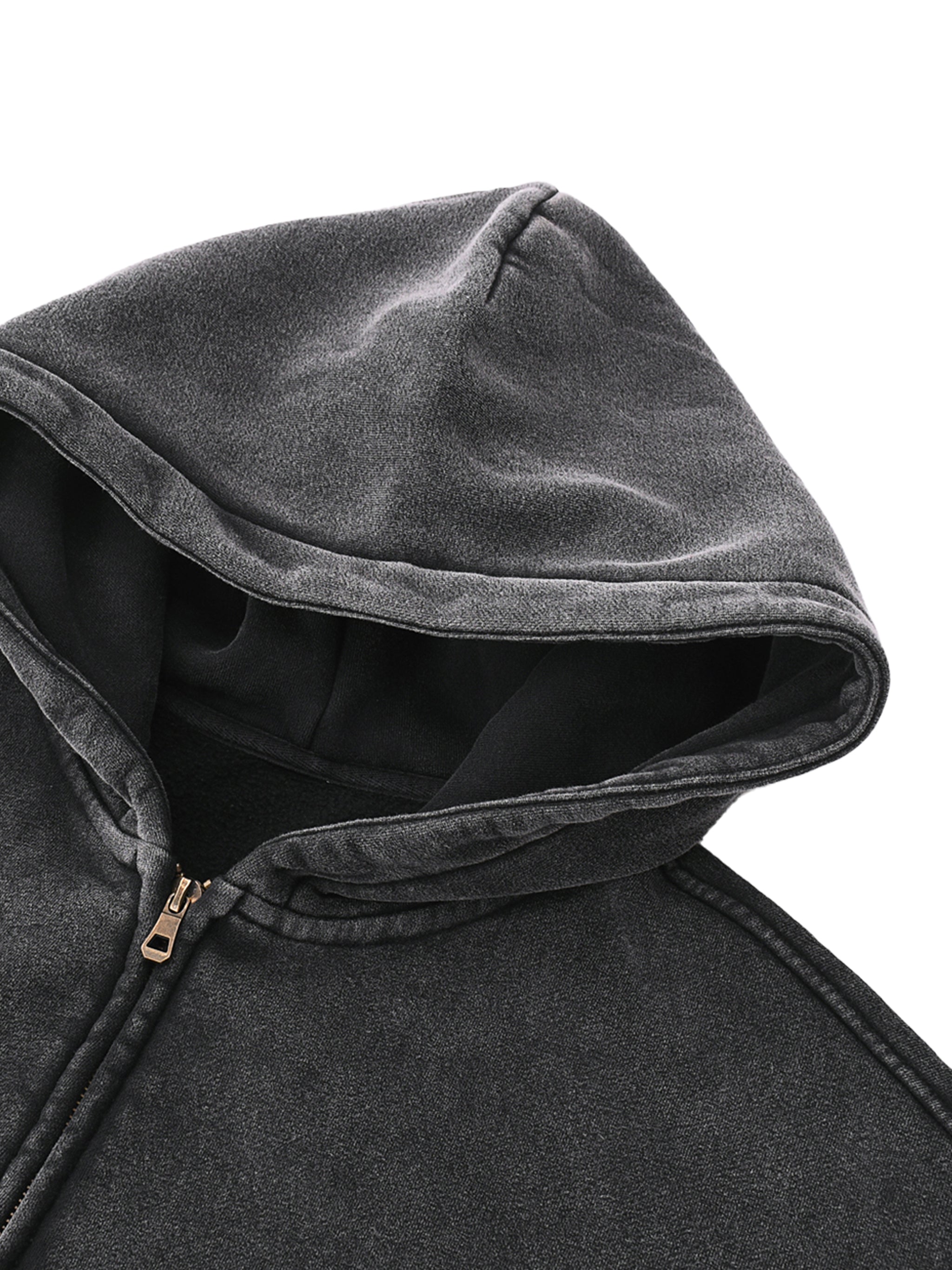 RGR Zip-Through Boxy Fleece Hoodie